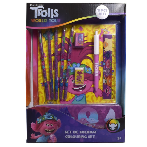 Set de colorat Dreamworks Trolls, 11 piese,59580