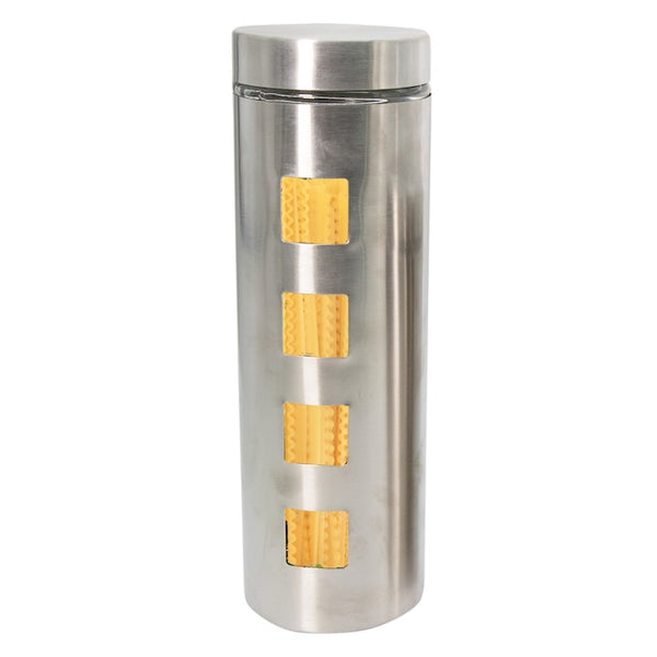 Recipient cu capac, argintiu, din sticla si inox, 1.8 ml, 75015
