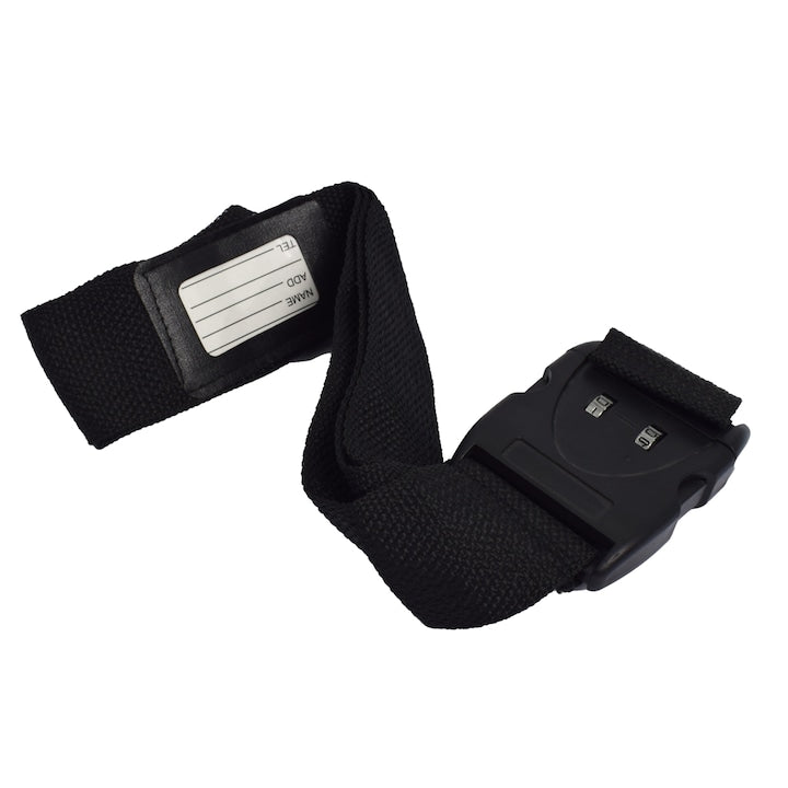 Curea antifurt pentru valiza, cu cifru, Benson, negru, 33631