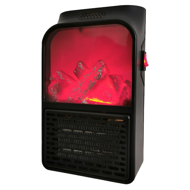 Mini aeroterma electrica cu telecomanda, pentru Camera sau Birou, Afisaj LED cu Control Temperatura, Element de Incalzire Ceramic, Putere 500W