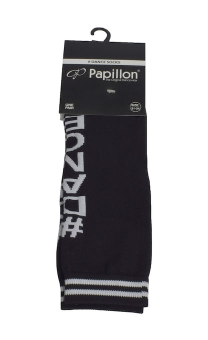 Sosete lungi, dama, imprimeu Danc Papilon, negru, marimea 31-34,4739Blk