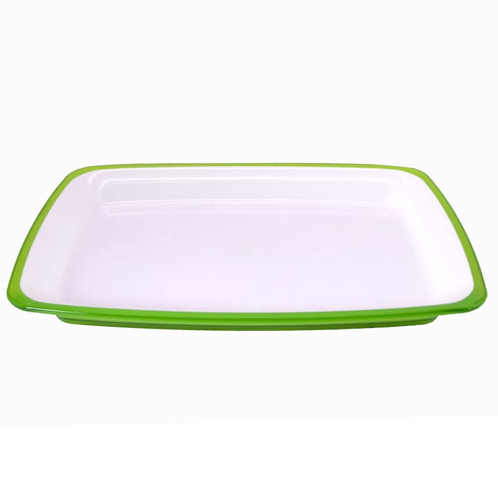 Platou plastic pentru servire, Adamo, verde, 44471