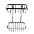 Etajera dubla pentru baie, aluminiu cromat, Tesa Aluxx, fara kit montaj 180 x 260 x 107 mm, 47227