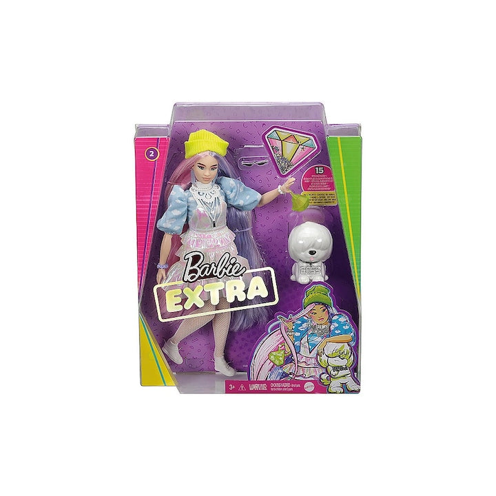 Papusa barbie extra cu castel bass matte