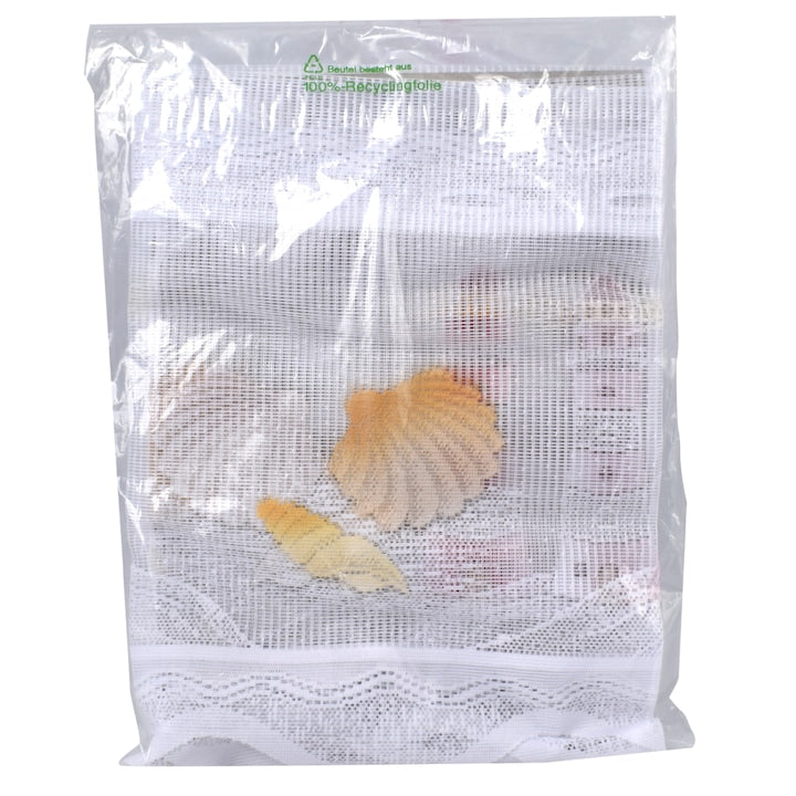 Perdea geam, cu broderie far maritim, 58 x 90 cm, 8191WH
