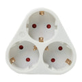 Stecher Triplu, Benson, protectie pentru copii, maxim 3500WATT, forma stea, alb, 99573