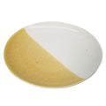 Farfurie intinsa, 25.5 cm diametru, din portelan, culoare alb si maroniu, 82360