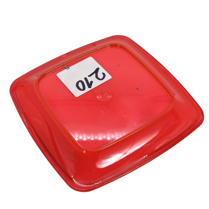 Set doua farfuri melamina, patrate, rosu, Adamo, 94681