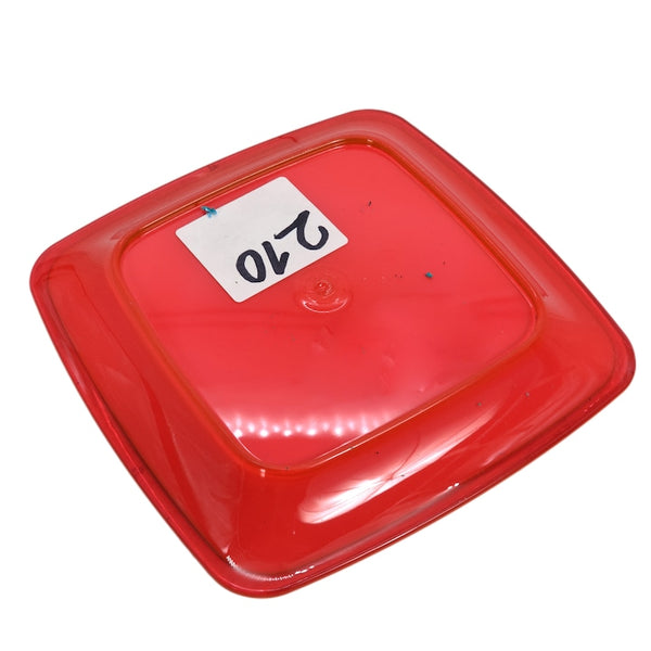 Set doua farfuri melamina, patrate, rosu, Adamo, 94681