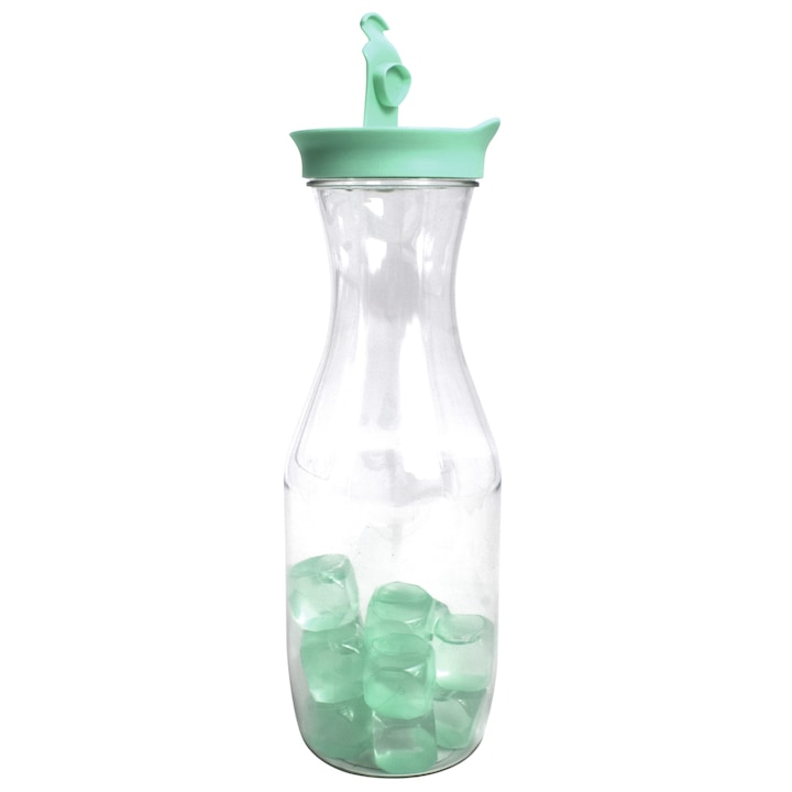 Carafa din plastic, Lowenthal, Accesoriu cuburi gheata, 1L - verde