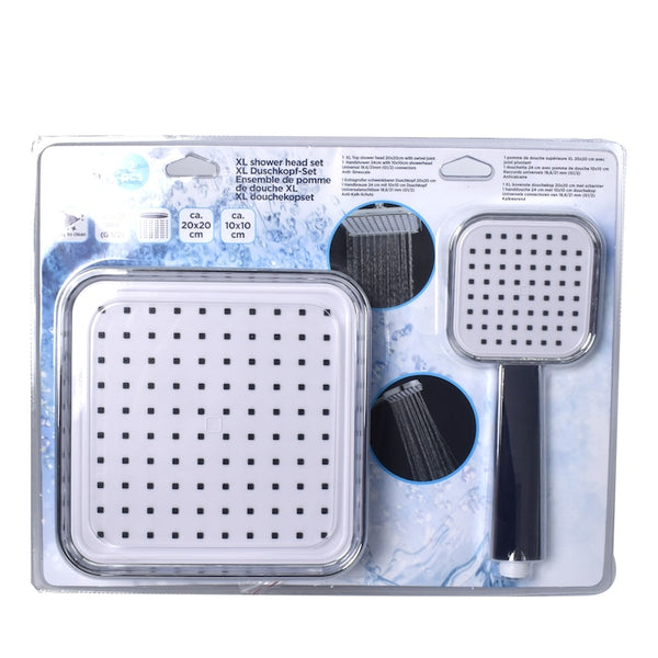 Set 2 Capete De Dus Ploaie, Bath & Shower, Plastic, Argintiu 63126
