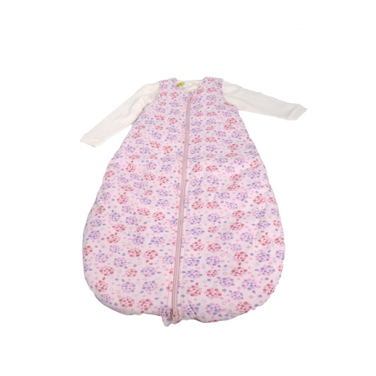 Sac de dormit pentru bebelusi, Dimo, 2 in 1, culoare roz cu imprimeu floral, numar 62 - 68