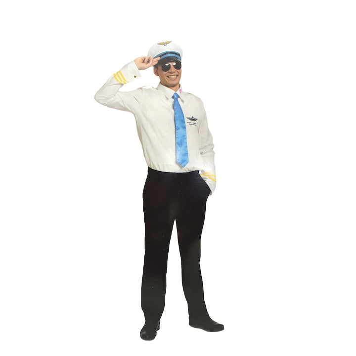 Costum aviator, Folat BV, kokue, Culoare alb-albastru, marimea m-l