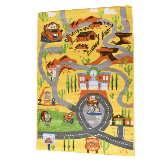 Covor pentru camera copilului, Disney Cars, 150 cm x 100 cm, galben, 1493ye