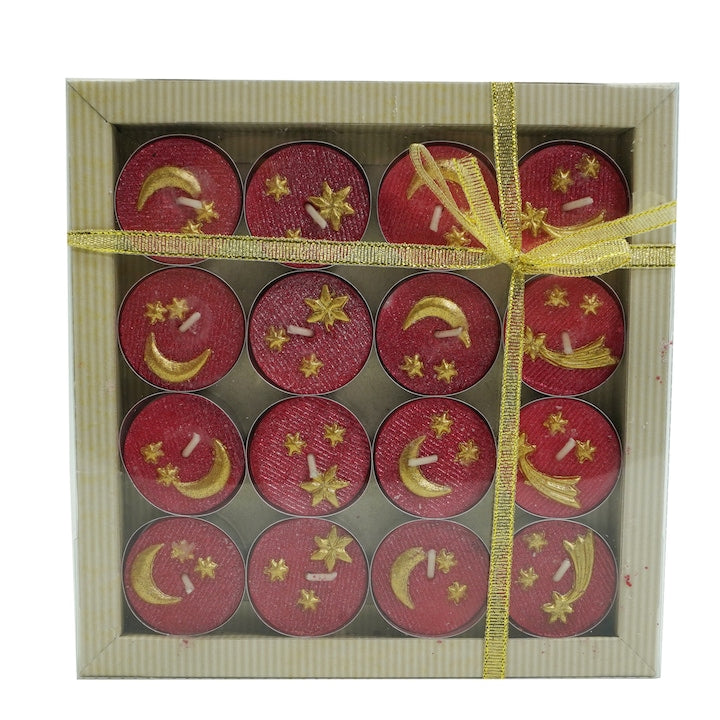 Set 16 lumanari, Pastila Stele si Luna, Kcb, 61516