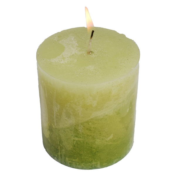 Lumanare parfumata rotunda, Basic x, verde, 33024