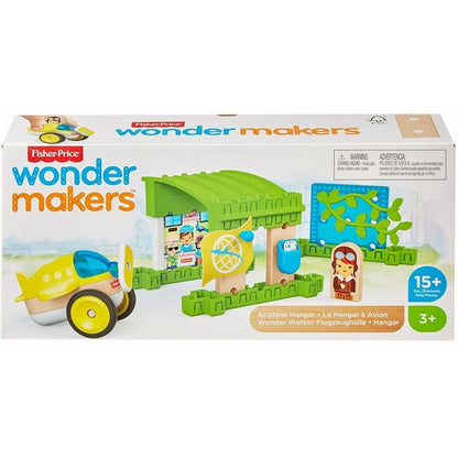 Set jucarie de constructie, Wonder Makers, 15 piese, Plastic/Lemn, Multicolor