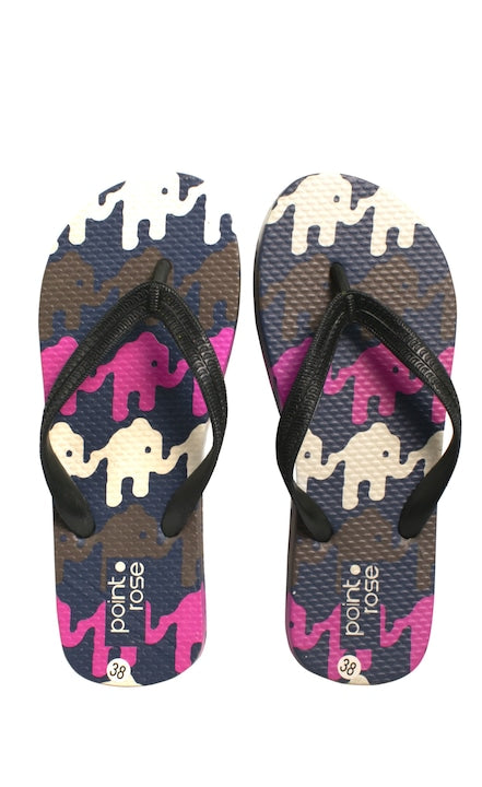 Slapi de plaja dama Point Rose Marielle, multicolor camuflaj, 39, 0915MU39