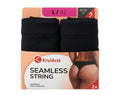 Set 2 chiloti fara cusaturi tanga Kruidvat Seamless String, negru, marime L