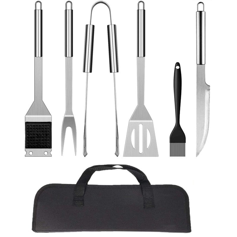 Set ustensile din inox, pentru gratar, 6 piese, Grunberg UG6PS