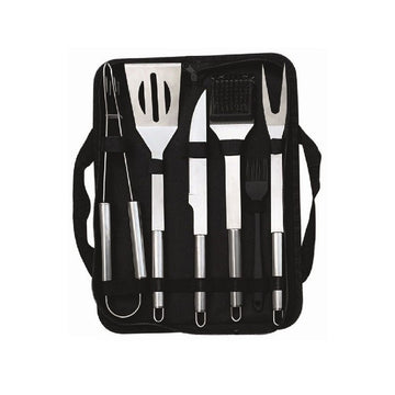 Set ustensile din inox, pentru gratar, 6 piese, Grunberg UG6PS