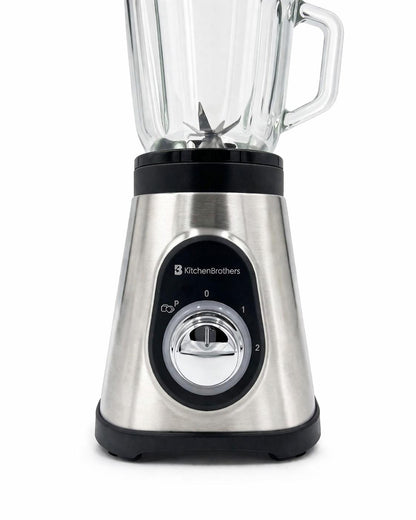 Blender inox cu recipient de sticla 1.5L, KitchenBrothers