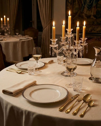 Set tacamuri Montreal din inox 18/10, aurit lucios, 16 piese pentru 4 persoane, design modern elegat