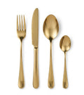 Set tacamuri Montreal din inox 18/10, aurit lucios, 16 piese pentru 4 persoane, design modern elegat