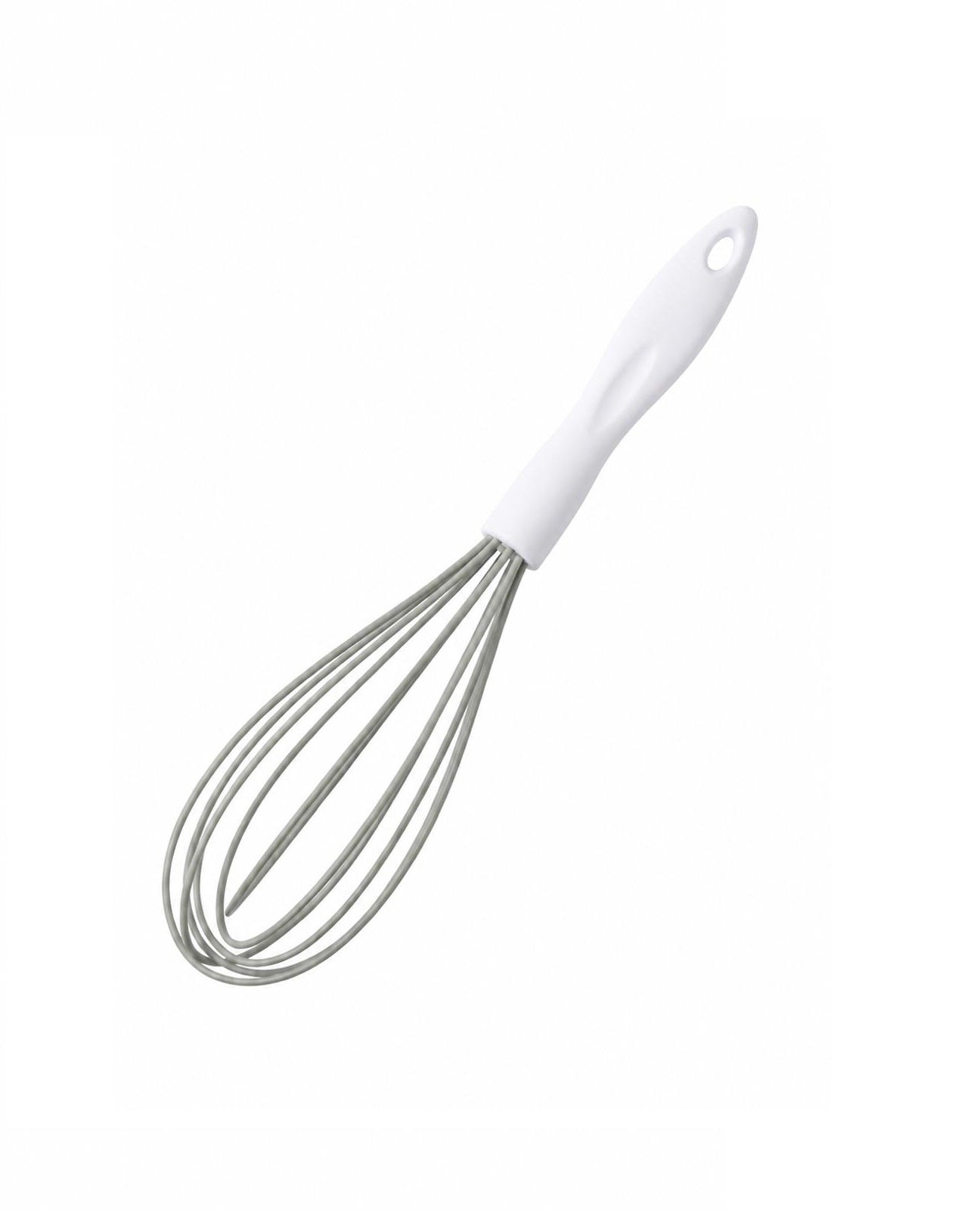 Tel de bucatarie din silicon alb cu maner ergonomic, 25 cm – rezistent la caldura si antiaderent