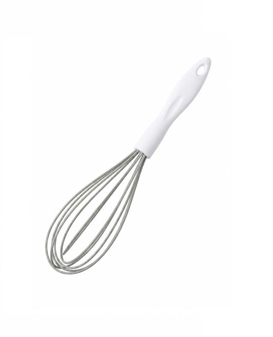 Tel de bucatarie din silicon alb cu maner ergonomic, 25 cm – rezistent la caldura si antiaderent