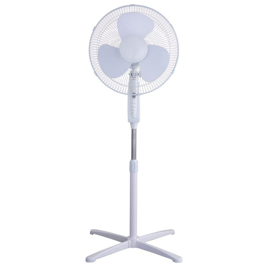 Ventilator cu picior, 40 cm, 3 trepte de viteza, 40W Victronic SF1627 (alb, negru)