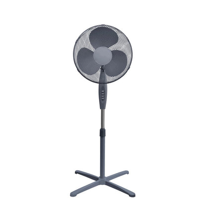 Ventilator cu picior, 40 cm, 3 trepte de viteza, 45 W, Victronic SF1633G (alb, gri)