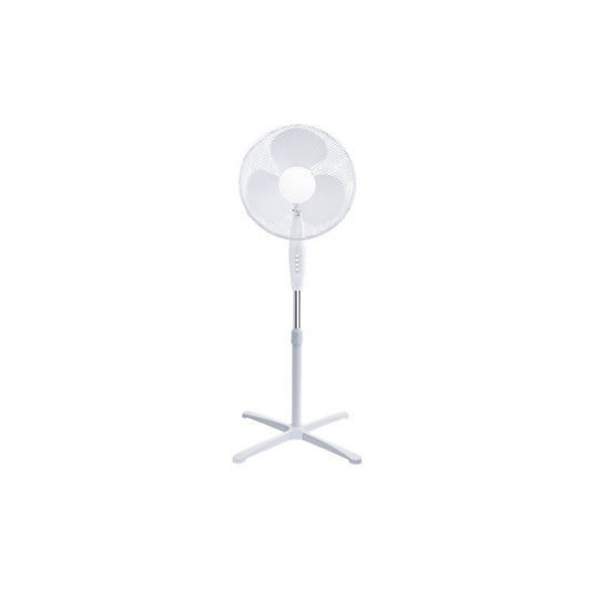 Ventilator cu picior, 40 cm, 3 trepte de viteza, 45 W, Victronic SF1633G (alb, gri)