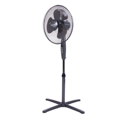 Ventilator cu picior, 40 cm, 3 trepte de viteza, 45 W, Victronic SF1633G (alb, gri)