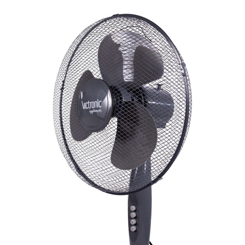 Ventilator cu picior, 40 cm, 3 trepte de viteza, 45 W, Victronic SF1633G (alb, gri)