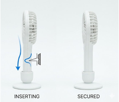 Ventilator portabil cu 3 viteze, baterii si cablu C, Lifetime Air
