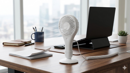 Ventilator portabil cu 3 viteze, baterii si cablu C, Lifetime Air