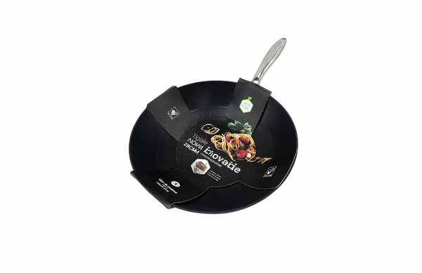 Wok din fonta usoara tip fagure, 28 cm