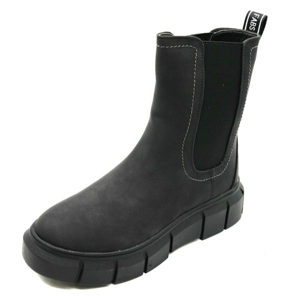 Ghete dama, piele sintetica, culoare neagra, cu elastic, usor de incaltat si confortabili, 41EU, 6027BLK40