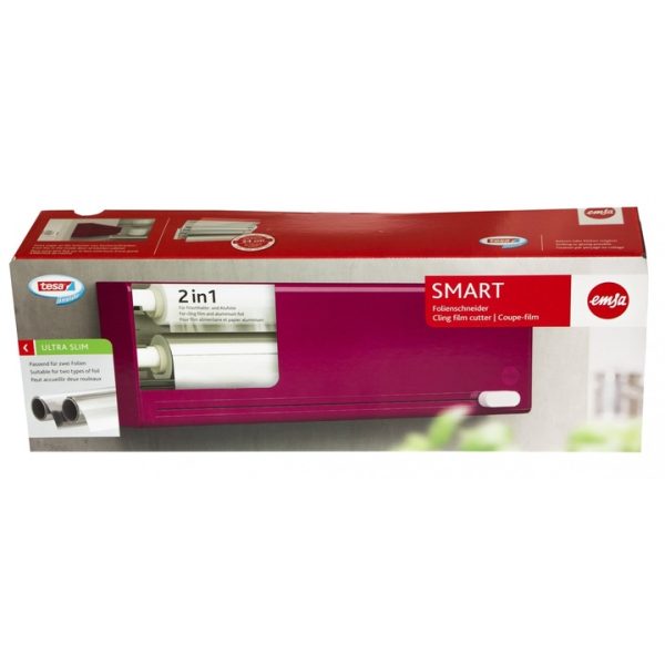 Suport role bucatarie tip dispenser 2 in 1 Emsa , fuchsia