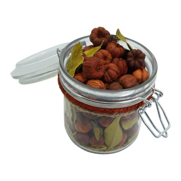 Decoratiune Flori uscate, in borcan de sticla cu capac etanj, Autumn Edition In Love, 44194