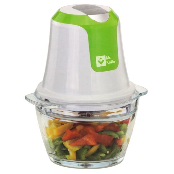 Tocator legume 2 in 1 electric cu vas de yena, 1l, Mr Knife, 02843