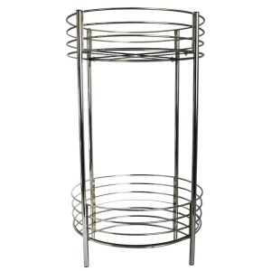 Masuta cu doua etaje de metal si oglinda, Zd Trading, 65 cm, 07223