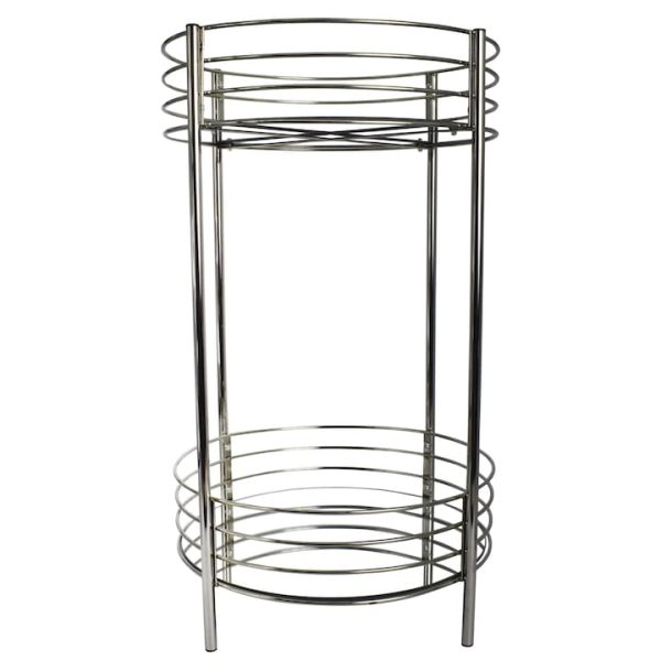 Masuta cu doua etaje de metal si oglinda, Zd Trading, 65 cm, 07223