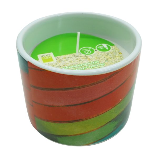 Lumanare citronela in vas ceramic, diametr 10 cm, Arti Casa, 92369Mix