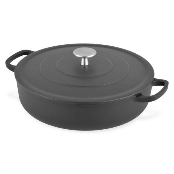 Tigaie fonta Royal van Kempen & Begeer, 4L, 28 cm, Emailata, Inductie, Neagra