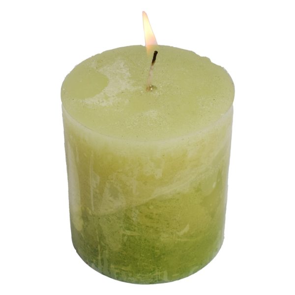 Lumanare parfumata rotunda, Basic x, verde, 33024